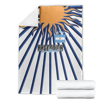 Argentina National Football Blanket Sun Of May Retro Starburst Graphic Art