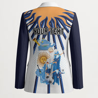 Personalized Argentina National Football Blazer Sun Of May Retro Starburst Graphic Art