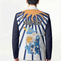 Personalized Argentina National Football Blazer Sun Of May Retro Starburst Graphic Art