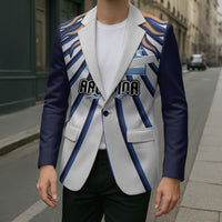 Personalized Argentina National Football Blazer Sun Of May Retro Starburst Graphic Art