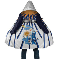 Personalized Argentina National Football Cloak Sun Of May Retro Starburst Graphic Art