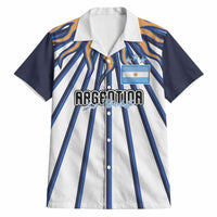 Personalized Argentina National Football Hawaiian Shirt Sun Of May Retro Starburst Graphic Art