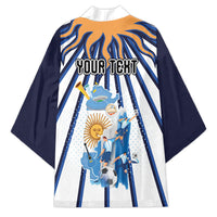 Personalized Argentina National Football Kimono Sun Of May Retro Starburst Graphic Art