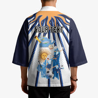 Personalized Argentina National Football Kimono Sun Of May Retro Starburst Graphic Art