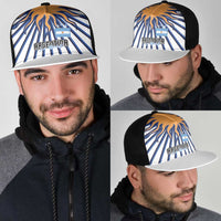 Argentina National Football Mesh Trucker Cap Sun Of May Retro Starburst Graphic Art