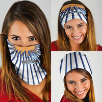 Argentina National Football Neck Gaiter Sun Of May Retro Starburst Graphic Art