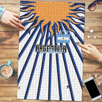 Argentina National Football Puzzle Sun Of May Retro Starburst Graphic Art