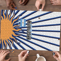 Argentina National Football Puzzle Sun Of May Retro Starburst Graphic Art
