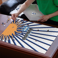 Argentina National Football Puzzle Sun Of May Retro Starburst Graphic Art