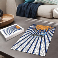 Argentina National Football Puzzle Sun Of May Retro Starburst Graphic Art
