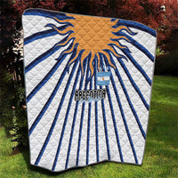 Argentina National Football Quilt Sun Of May Retro Starburst Graphic Art