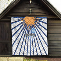 Argentina National Football Quilt Sun Of May Retro Starburst Graphic Art