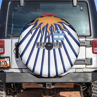 Argentina National Football Spare Tire Cover Sun Of May Retro Starburst Graphic Art