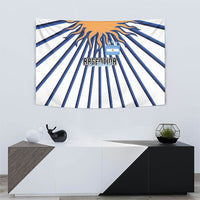 Argentina National Football Tapestry Sun Of May Retro Starburst Graphic Art