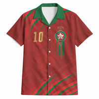 Custom Morocco National Football Hawaiian Shirt Atlas Lions-Claws