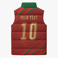 Custom Morocco National Football Sleeveless Puffer Jacket Atlas Lions-Claws