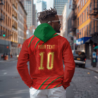 Custom Morocco National Football Zip Hoodie Atlas Lions-Claws