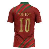 Custom Morocco National Football Zipper Polo Shirt Atlas Lions-Claws
