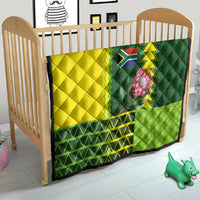 South Africa National Football Quilt King Protea with African Tribal Geometric Pattern Culture Art