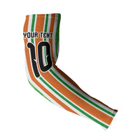 Custom Cote d'Ivoire Arm Sleeves The Elephants with African Pattern Stripes