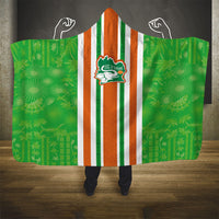 Cote d'Ivoire Hooded Blanket The Elephants with African Pattern Stripes