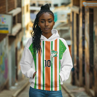 Custom Cote d'Ivoire Hoodie The Elephants with African Pattern Stripes