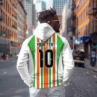 Custom Cote d'Ivoire Hoodie The Elephants with African Pattern Stripes