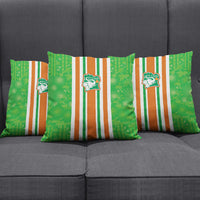 Cote d'Ivoire Pillow Cover The Elephants with African Pattern Stripes
