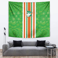 Cote d'Ivoire Tapestry The Elephants with African Pattern Stripes