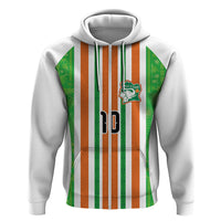 Custom Cote d'Ivoire Zip Hoodie The Elephants with African Pattern Stripes