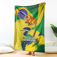 Brazil Independence Day Blanket Sete de Setembro and Golden Lion Tamarin