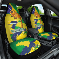 Brazil Independence Day Car Seat Cover Sete de Setembro and Golden Lion Tamarin - Wonder Print Shop
