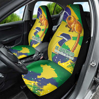 Brazil Independence Day Car Seat Cover Sete de Setembro and Golden Lion Tamarin - Wonder Print Shop