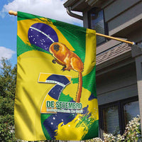 Brazil Independence Day Garden Flag Sete de Setembro and Golden Lion Tamarin - Wonder Print Shop