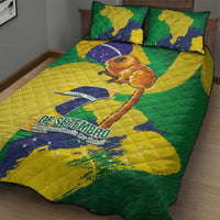 Brazil Independence Day Quilt Bed Set Sete de Setembro and Golden Lion Tamarin - Wonder Print Shop