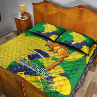 Brazil Independence Day Quilt Bed Set Sete de Setembro and Golden Lion Tamarin - Wonder Print Shop
