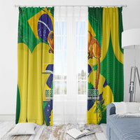 Brazil Independence Day Window Curtain Sete de Setembro and Golden Lion Tamarin - Wonder Print Shop