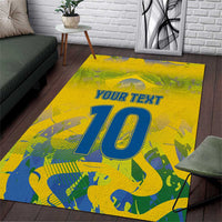 Custom Brazil Football Champion 2024 Area Rug - Wonder Print Shop