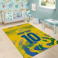 Custom Brazil Football Champion 2024 Area Rug - Wonder Print Shop