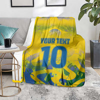 Custom Brazil Football Champion 2024 Blanket