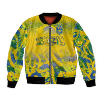Custom Brazil Football Champion 2024 Bomber Jacket - Wonder Print Shop