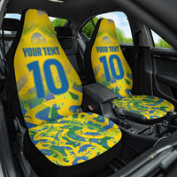 Custom Brazil Football Champion 2024 Car Seat Cover - Wonder Print Shop