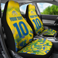 Custom Brazil Football Champion 2024 Car Seat Cover - Wonder Print Shop
