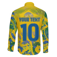 Custom Brazil Football Champion 2024 Family Matching Off The Shoulder Long Sleeve Dress and Hawaiian Shirt - Wonder Print Shop