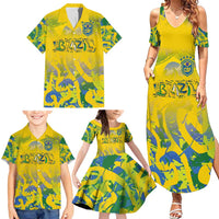Custom Brazil Football Champion 2024 Family Matching Summer Maxi Dress and Hawaiian Shirt - Wonder Print Shop