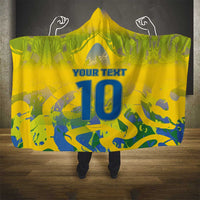 Custom Brazil Football Champion 2024 Hooded Blanket