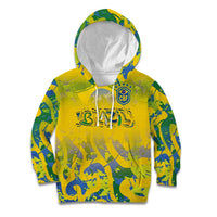 Custom Brazil Football Champion 2024 Kid Hoodie - Wonder Print Shop