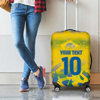 Custom Brazil Football Champion 2024 Luggage Cover - Wonder Print Shop