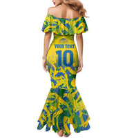 Custom Brazil Football Champion 2024 Mermaid Dress - Wonder Print Shop