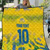 Custom Brazil Football Champion 2024 Quilt - Wonder Print Shop